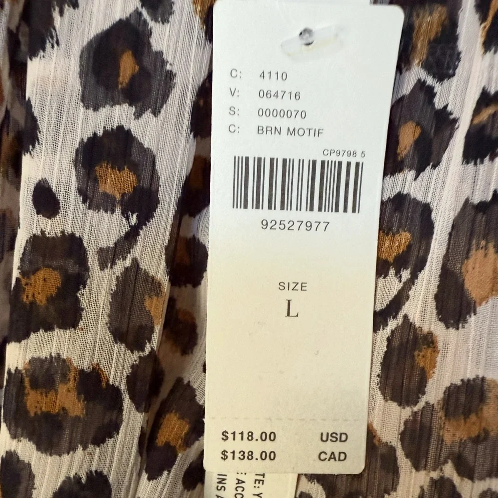 NWT - Anthropologie’s Maeve Leopard Peasant Blouse - Picture 9 of 10